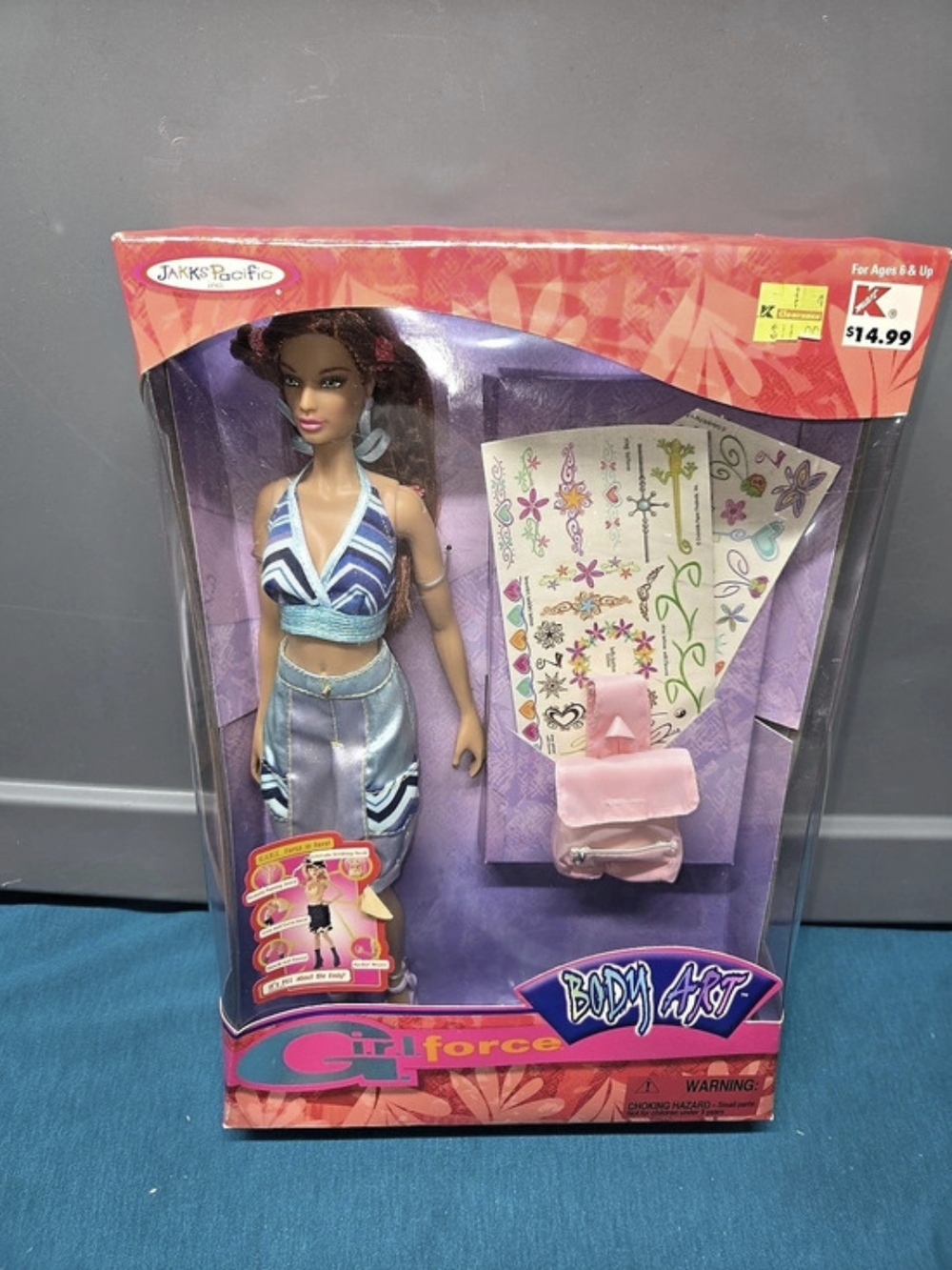 Rare 2000 G.I.R.L. Force Body Art Lola Fashion Doll #D31012